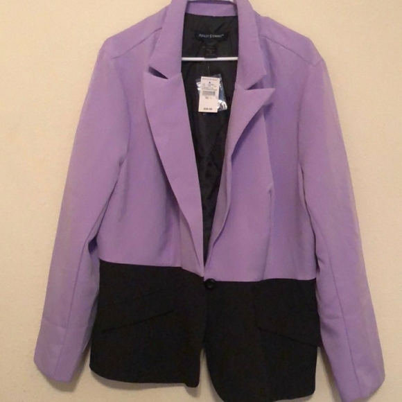 Ashley Stewart Purple and Black Blazer - Picture 1 of 3